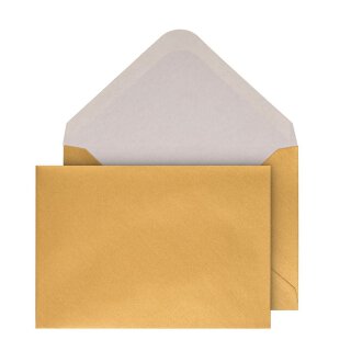 Umschlag C6, Gold matt glänzend, nassklebend, Kuvert