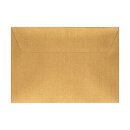 Umschlag C6, Gold matt glänzend, Haftverschluss, Kuvert