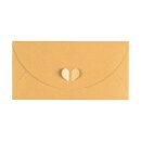 Envelope DL, Yellow, with butterfly closure, Premium cardboard