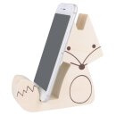 Wooden mobile phone holder, Fox 13,5 x 13 x 3,2 cm