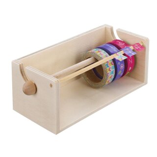 Display, wooden stand and dispenser for adhesive tape, Washi tape, Masking tape