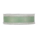 Cotton ribbon fringes, green, 25 mm x 15 m