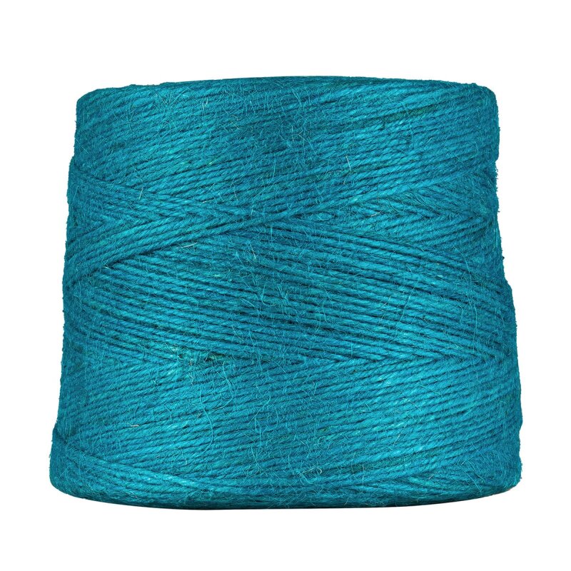 Jute twine, turquoise blue, 1 kg, 500 m, 100 jute order now, 17,95