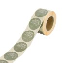 Sticker "Dolde", 35 mm rund, schilfgrün Aufkleber - 500 Stück im Spender