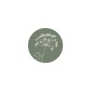 Sticker "Dolde", 35 mm rund, schilfgrün Aufkleber - 500 Stück im Spender