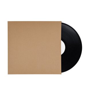LP sleeve 12 inch, kraft cardboard 283 g/m³, brown, unprinted