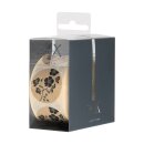 Sticker "Hibiskus", 35 mm rund, braun, Papier -...