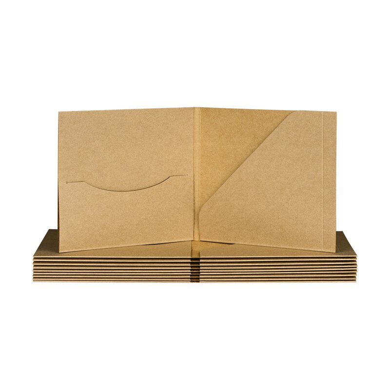 10 Pack Karton Umschlaghüllen Aus Braunem Karton Auch Als Cd Hüllen-Tasche I1 