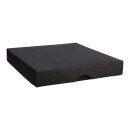Folding box 12.8 x 12.8 x 2.0 cm, black, with lid, recycled cardboard - 10 boxes/set