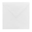 Envelope 155 x 155 mm, white, smooth, eucalyptus paper 120 g/m² wet glue