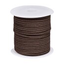 Veloursband Dunkelbraun, 3 mm x 45 m, Lederband, Dekoband Veloursleder