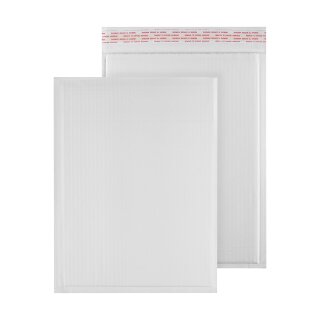 White corrugated Bag 340 x 240 mm, padded, self-adhesive closure
