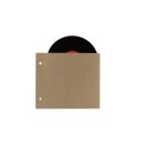 CD wallet with filing holes, kraft cardboard 283 g/m², brown