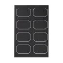 48 stickers self-adhesive, 30 x 45 mm, black with white...