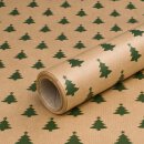 Geschenkpapier, Grüne Tanne, glatt, 0,7 x 10 m
