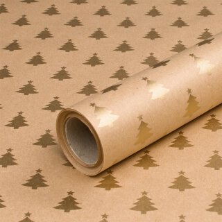 Weihnachtspapier Goldene Tanne Geschenkpapier,...