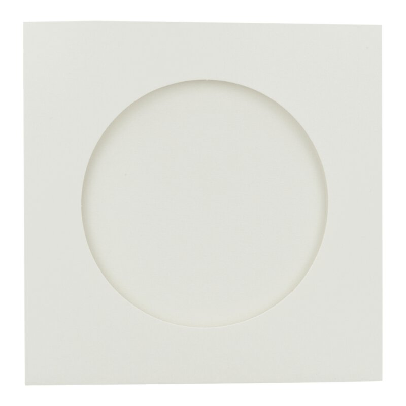 CD Stecktasche mit Fenster 85 mm, weiß, Karton, 250 g/m²