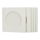 White CD wallet with view hole 85 mm, cardboard