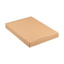 A4 box with hinged lid, kraft cardboard 600 g/m², brown, 30 mm high