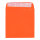 Orange CD envelopes, round window, self-adhesive closure