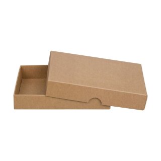 Faltschachtel 10 x 14 x 2,5 cm, Braun, mit Deckel,...