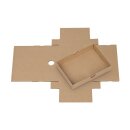 Faltschachtel 10 x 14 x 2,5 cm, Braun, mit Deckel, Kraftkarton - 10er Set