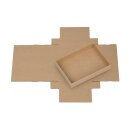 Faltschachtel 10 x 14 x 2,5 cm, Braun, mit Deckel, Kraftkarton - 10er Set