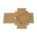 Faltschachtel 11,5 x 15,5 x 2,5 cm, Braun, mit Deckel, Kraftkarton - 10er Set