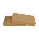 Faltschachtel 11,5 x 15,5  x 2,5 cm, Braun, mit Deckel, Kraftkarton - 10 Schachteln/Set