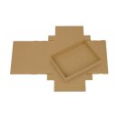 Folding box 11.5 x 15.5 x 2.5 cm, brown, with lid, kraft cardboard - 10 boxes/set