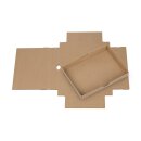 Folding box 13.6 x 18.6 x 2.5 cm, brown, with lid, kraft...