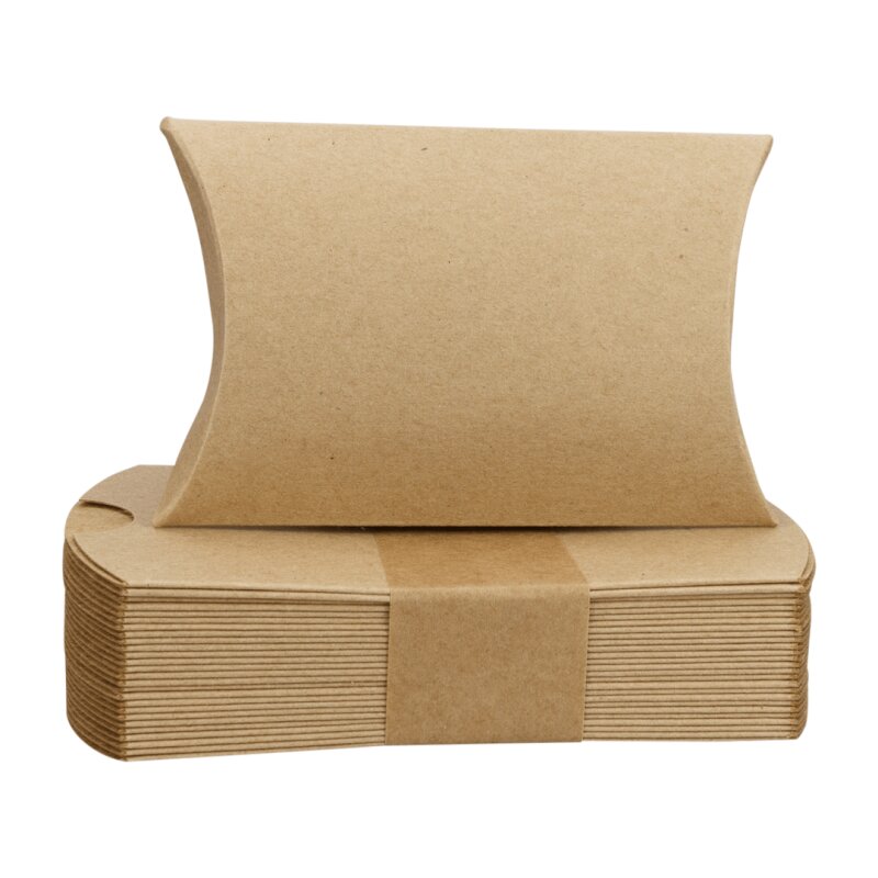 Pillow Box, 80 x 65 x 20 mm, kraft cardboard buy, 16,25