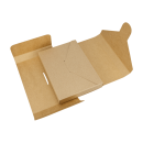 Folding box "Mailer C6", 16.2 x 11.4 x 2.0 cm, Brown, Kraft cardboard, KraftPak - Set of 10