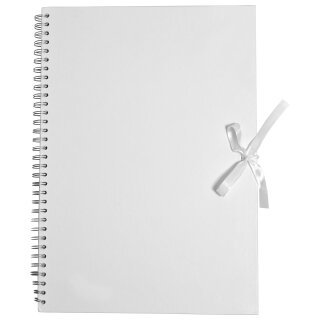 Album A3 white, 40 sheets white kraft paper, spiral album, scrapbooking album