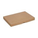 Faltschachtel 13,6 x 19,6 x 2,0 cm, Braun, mit Deckel, Kraftkarton - 10 Schachteln/Set