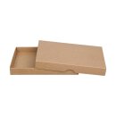 Faltschachtel 16,8 x 12 x 2 cm, Braun,  mit Deckel, Kraftkarton - 10 Schachteln/Set