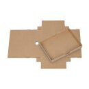 Folding box 16.8 x 12 x 2 cm, brown, with lid, kraft cardboard - 10 boxes/set