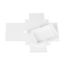 Faltschachtel 10 x 14 x 2,5 cm, Weiß, mit Deckel, Karton - 10er Set
