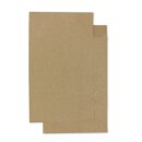 Flachbeutel 63 x 93 mm, glatt, 70 g/m² Kraftpapier braun, mit Klappe - 100 Stück/Pack