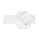Folding box 12.8 x 12.8 x 2.0 cm, white, with lid, cardboard - 10 boxes/set