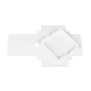 Faltschachtel 12,8 x 12,8 x 2,0 cm, Weiß, mit Deckel, Karton - 10 Schachteln/Set