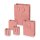 Tragetasche Rosa, verschiedene Größen, Kraftpapier, m. Baumwollhenkel - 12er Pack