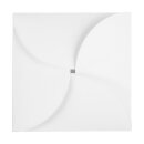 CD & gift sleeve, white, 125 x 125 mm, recycled cardboard, flower closure - 25 pack