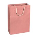 Shopping bag Pink, 27 x 37 + 12 cm, kraft paper, with cotton handle - 12 pcs/pack