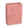 Shopping bag Pink, 27 x 37 + 12 cm, kraft paper, with cotton handle - 12 pcs/pack