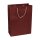 Shopping bag Burgundy, 27 x 37 + 12 cm, kraft paper, with cotton handle - 12 pcs/pack