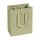 Shopping bag Sage green, 12 x 15 + 7 cm, kraft paper, with cotton handle - 12 pcs/pack