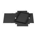 Faltschachtel 13,6 x 19,6 x 2 cm, Schwarz, Recyclingkarton, mit Deckel - 10er Set