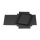 Faltschachtel 13,6 x 19,6 x 2 cm, Schwarz, Recyclingkarton, mit Deckel - 10er Set