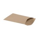 Flat bag 75 x 117 mm, kraft paper 70 g/m², brown, smooth, with flap - 100 pcs/pack